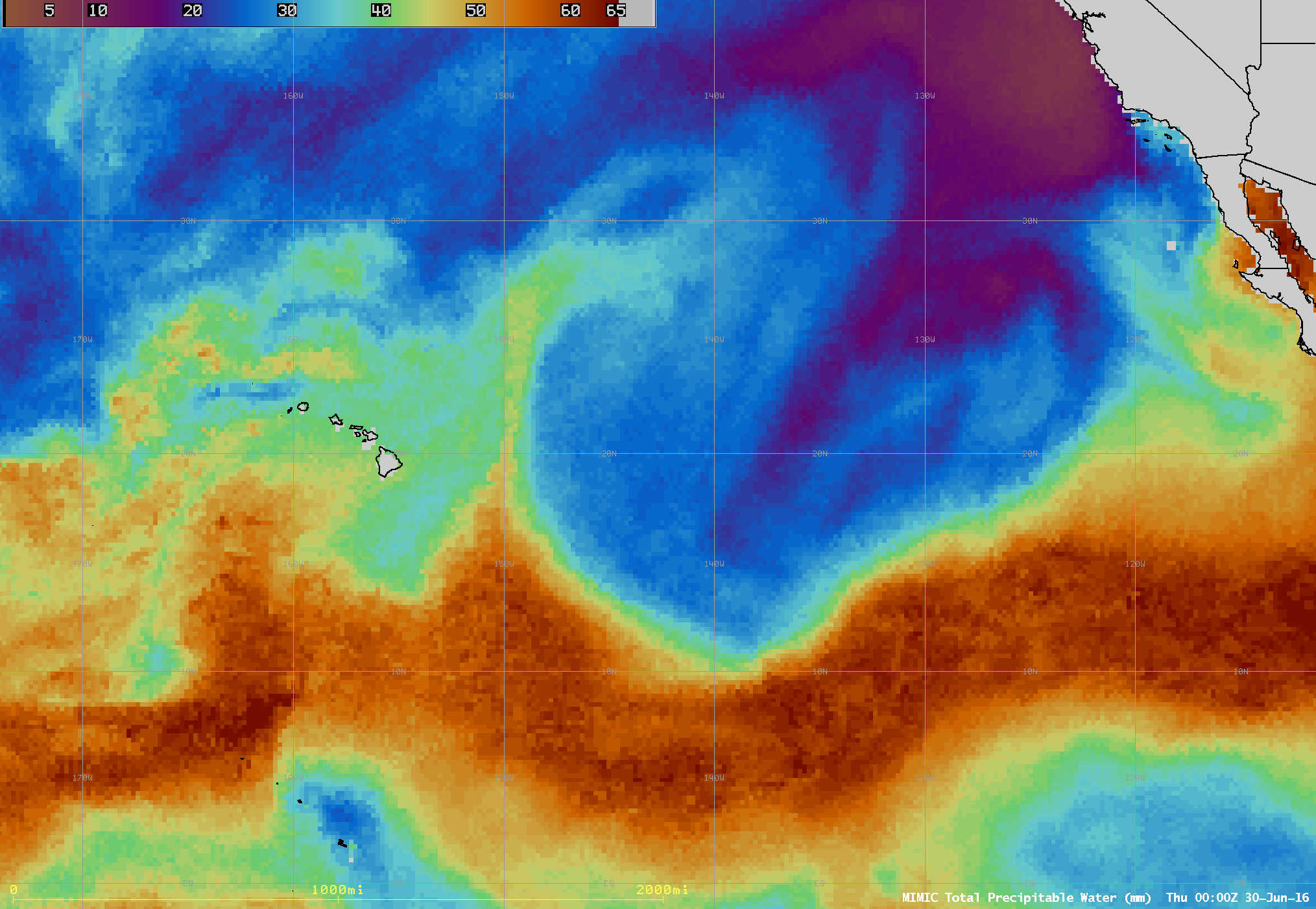 MIMIC Total Precipitable Water product [click to play animation]