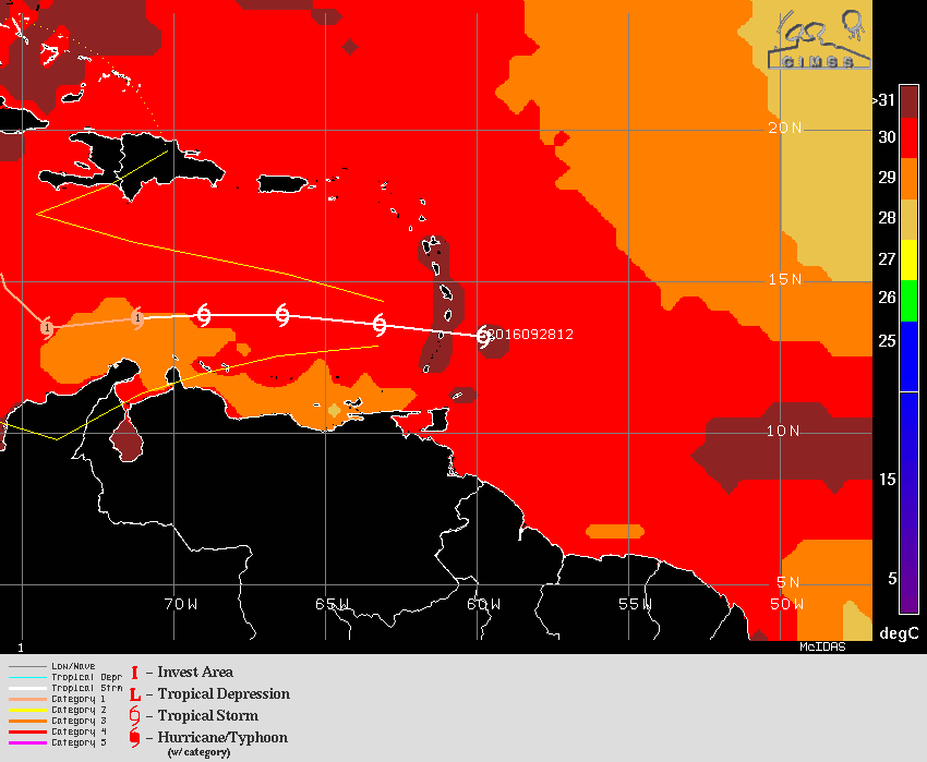 Observed Sea Surface Temperatures and Oceanic Heat Content [Click to enlarge]