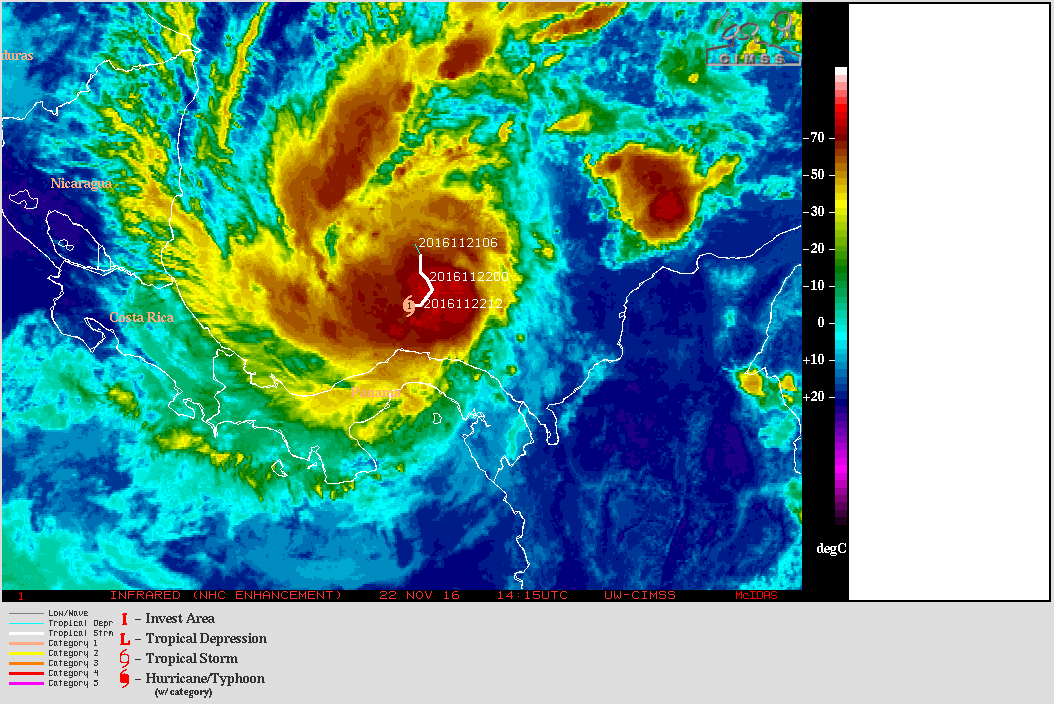 GOES-13 Infrared Window (10.7 um) images [click to enlarge]