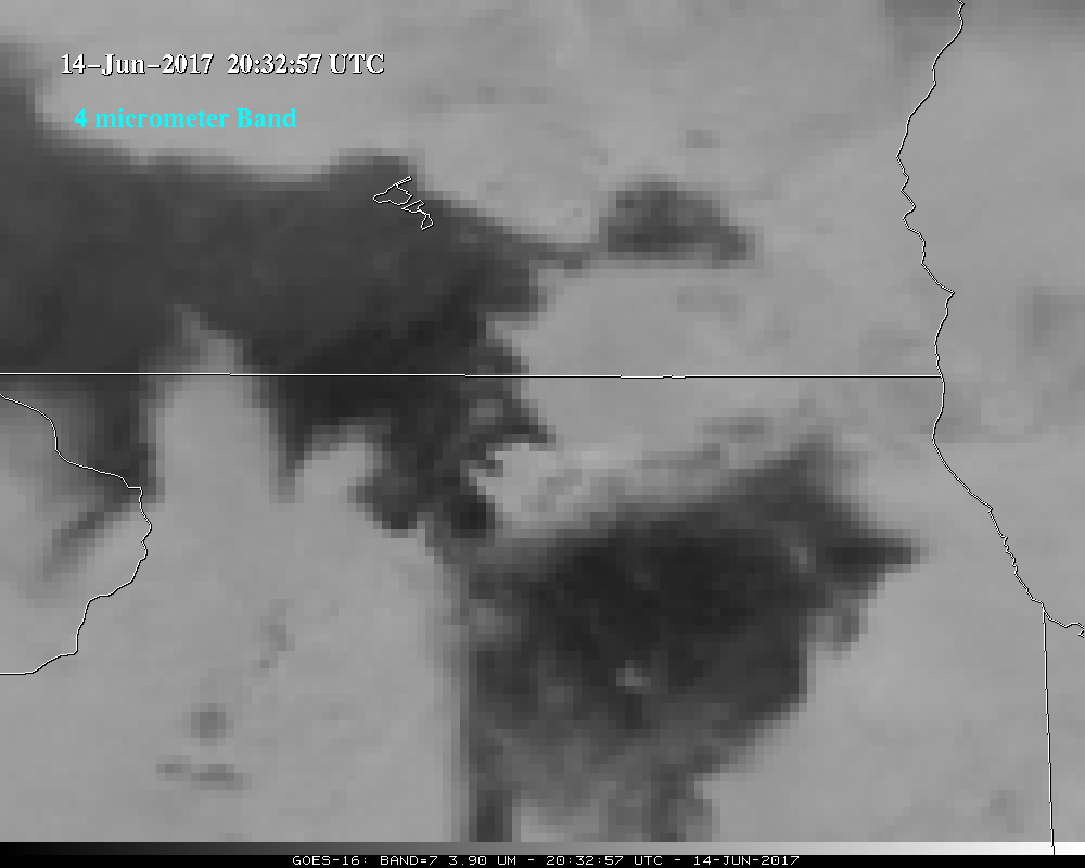 GOES-16 Shortwave Infrared (3.90 µm) images [click to play MP4 animation]