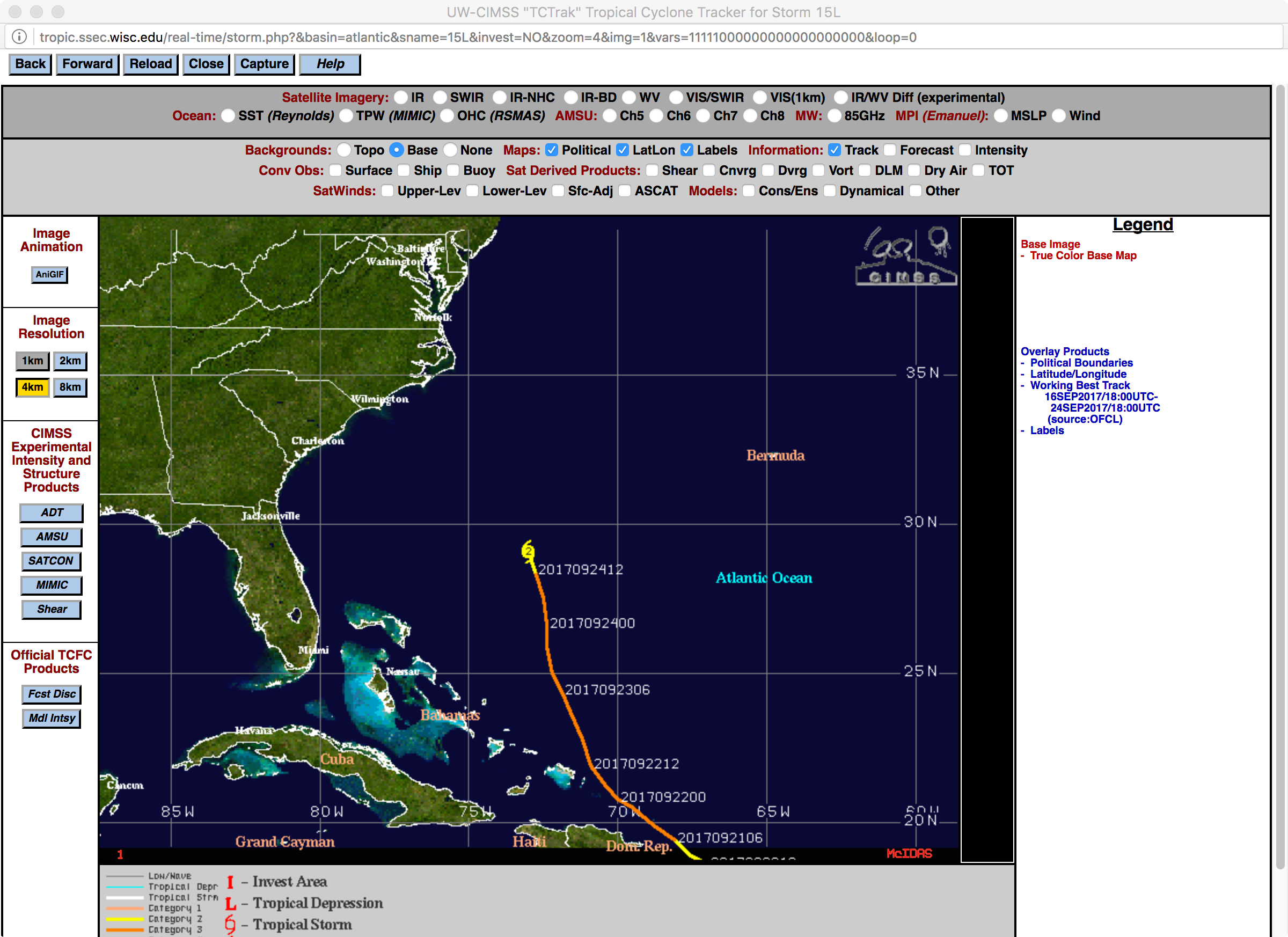 Track of Hurricane Maria [click to enlarge]