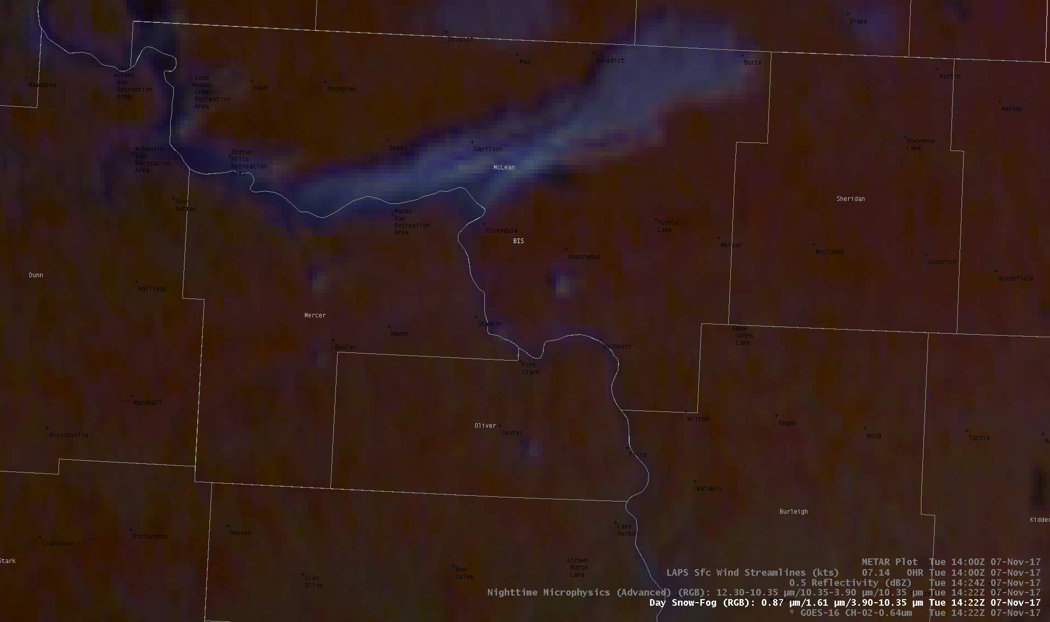 GOES-16 Day Snow-Fog RGB images [click to animate]