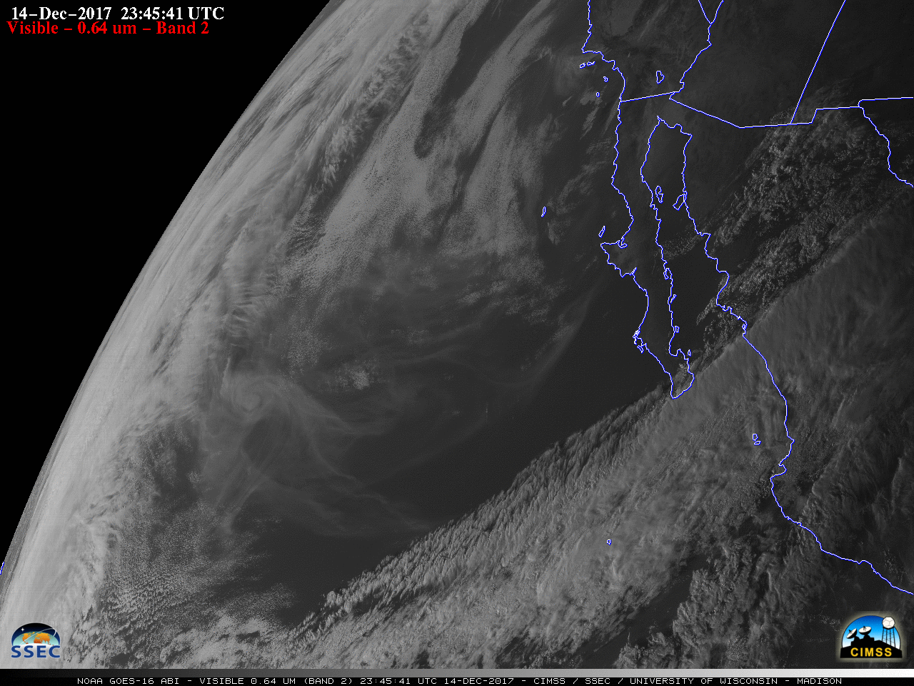 GOES-16 Visible (0.64 µm) images [click to play animation]