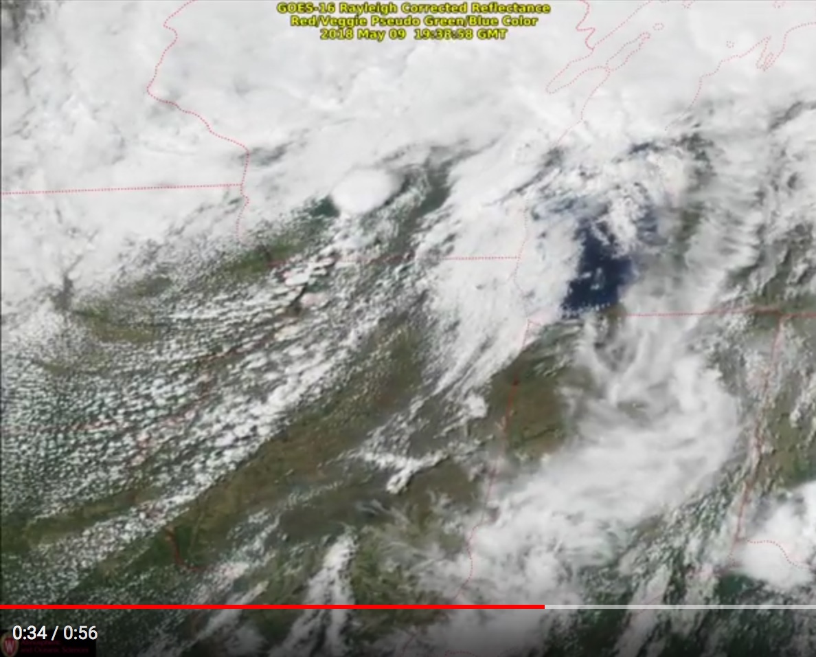 GOES-16 Rayleigh-corrected RGB images [click to play YouTube video]