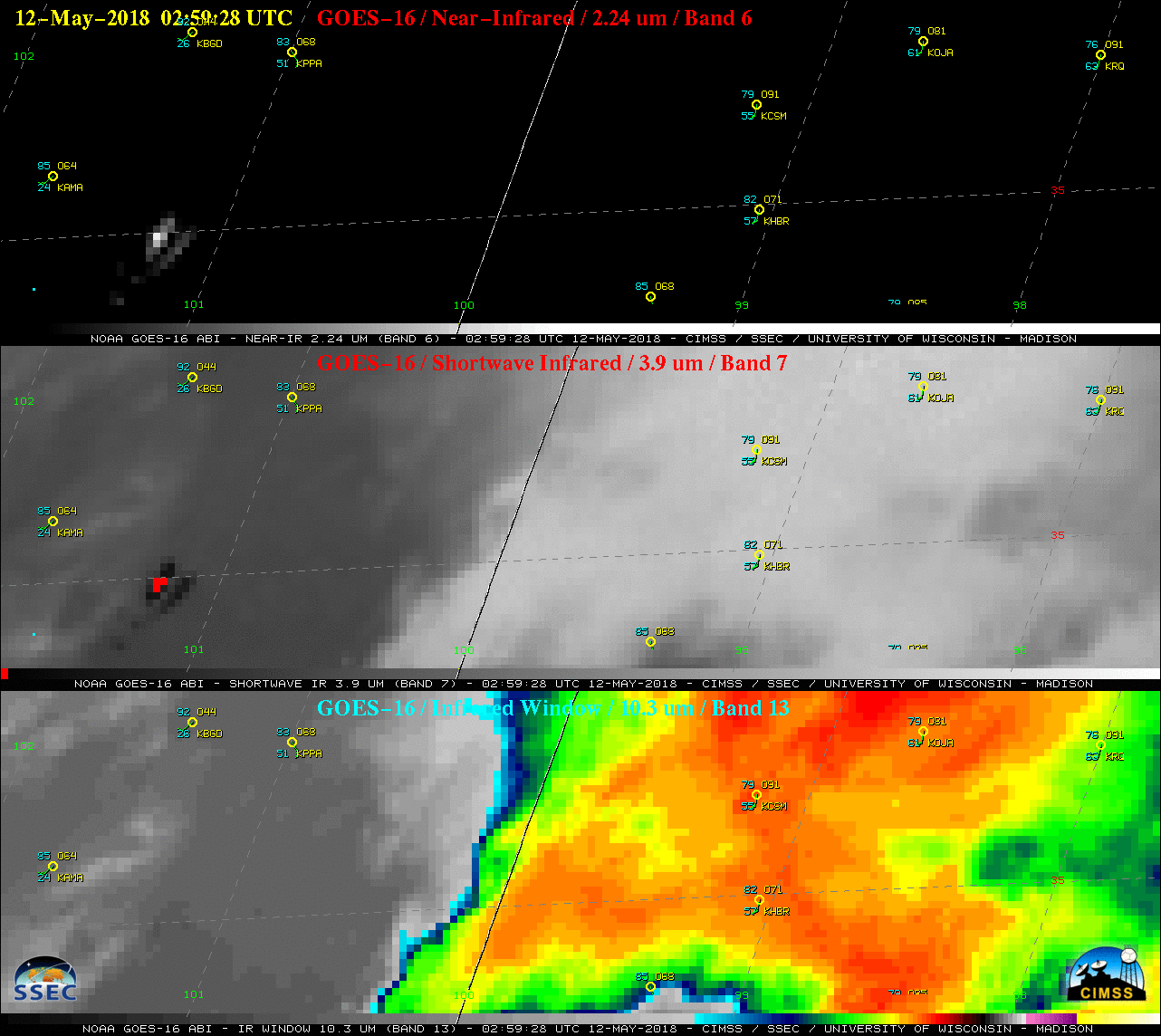 GOES-16 Near-Infrared 