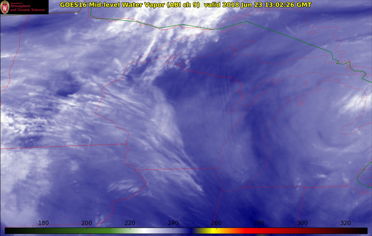 GOES-16 Mid-level Water Vapor (6.9 µm) images [click to play MP4 animation]