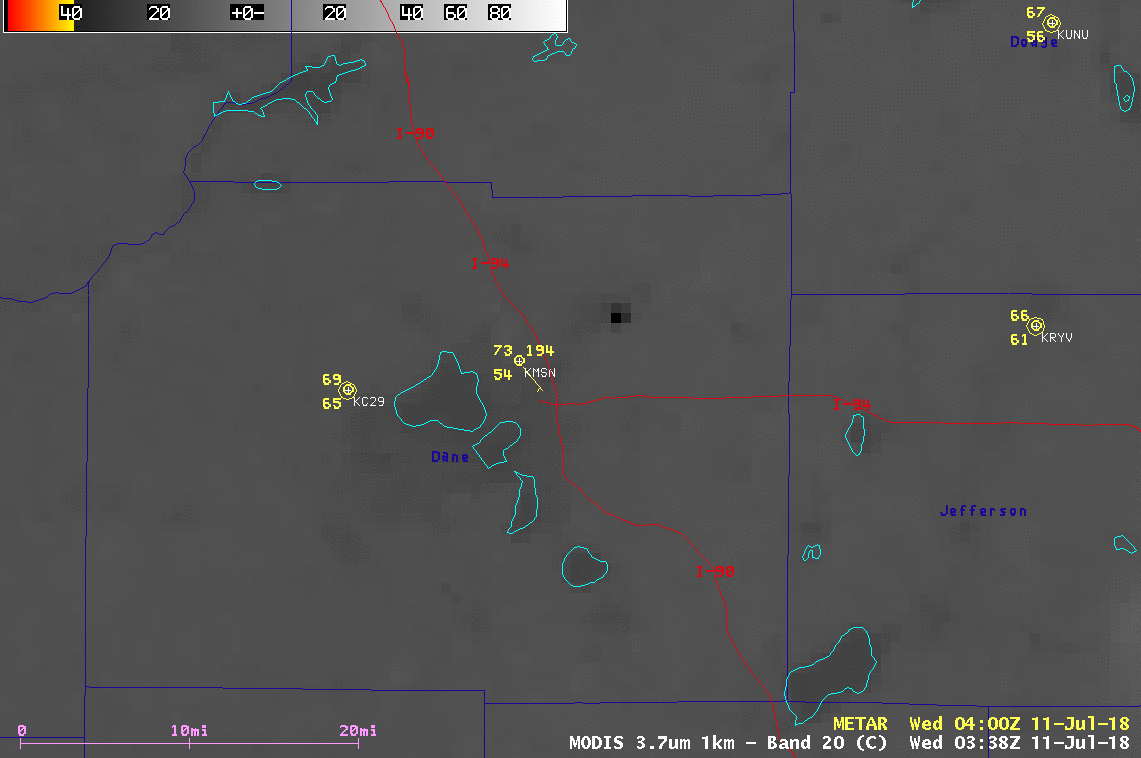 Terra MODIS, Suomi NPP VIIRS and Aqua MODIS Shortwave Infrared images [click to enlarge]