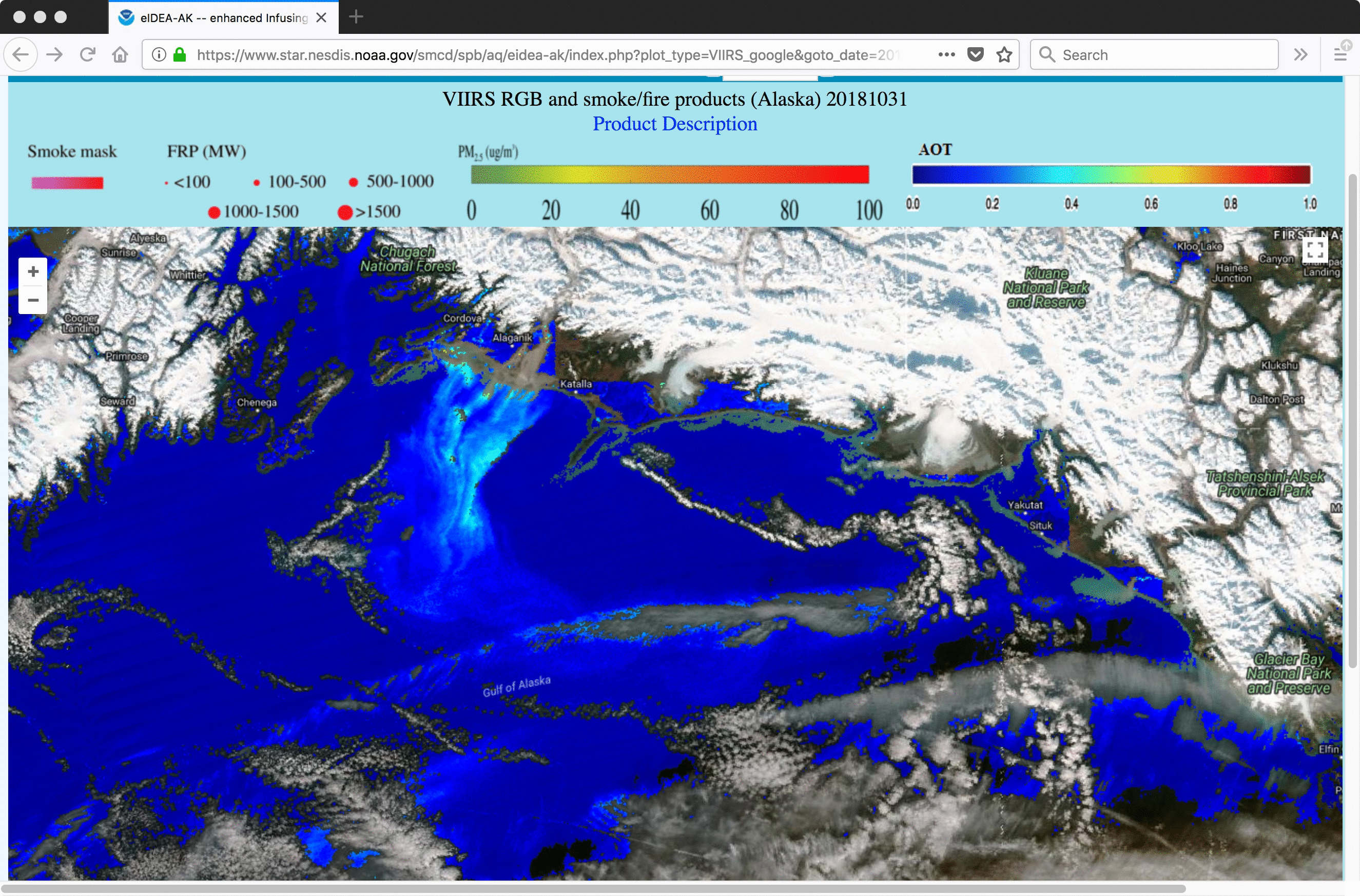 VIIRS Aerosol Optical Thickness product [click to enlarge]