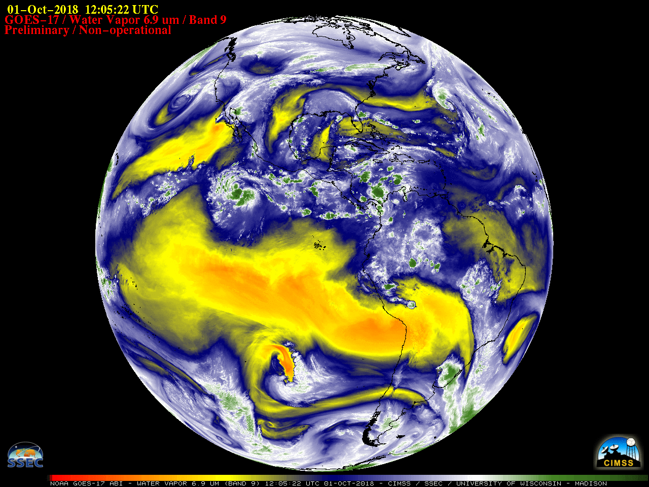 GOES-17 Mid-level Water Vapor (6.9 µm) images [click to play MP4 animation]