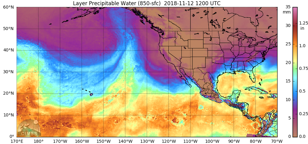 MIMIC Multi-layer Total Precipitable Water product [click to play animation | MP4]