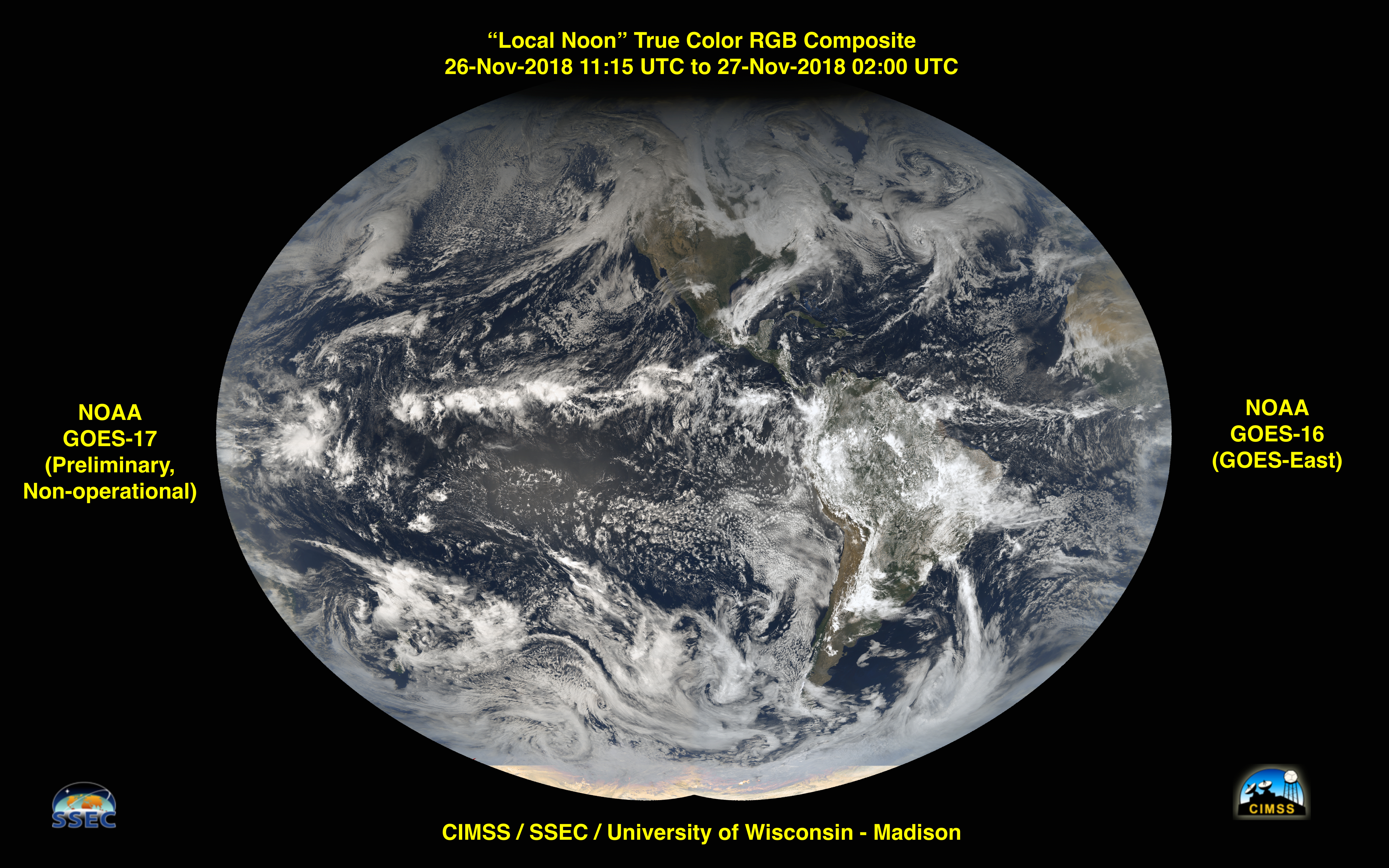 GOES-17 / GOES-16 True Color RGB composite [click to enlarge]
