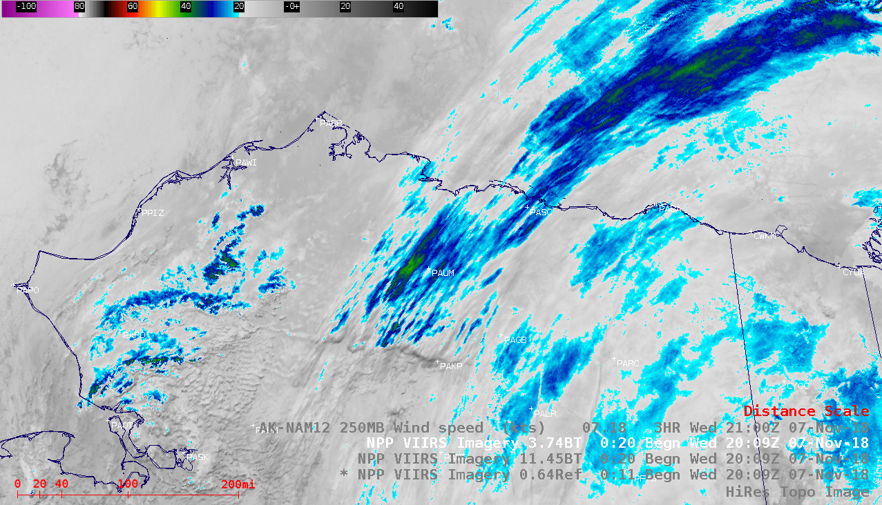 Suomi NPP VIIRS Shortwave Infrared (3.74 µm) and Infrared Window (11.45 µm) images [click to play animation | MP4]