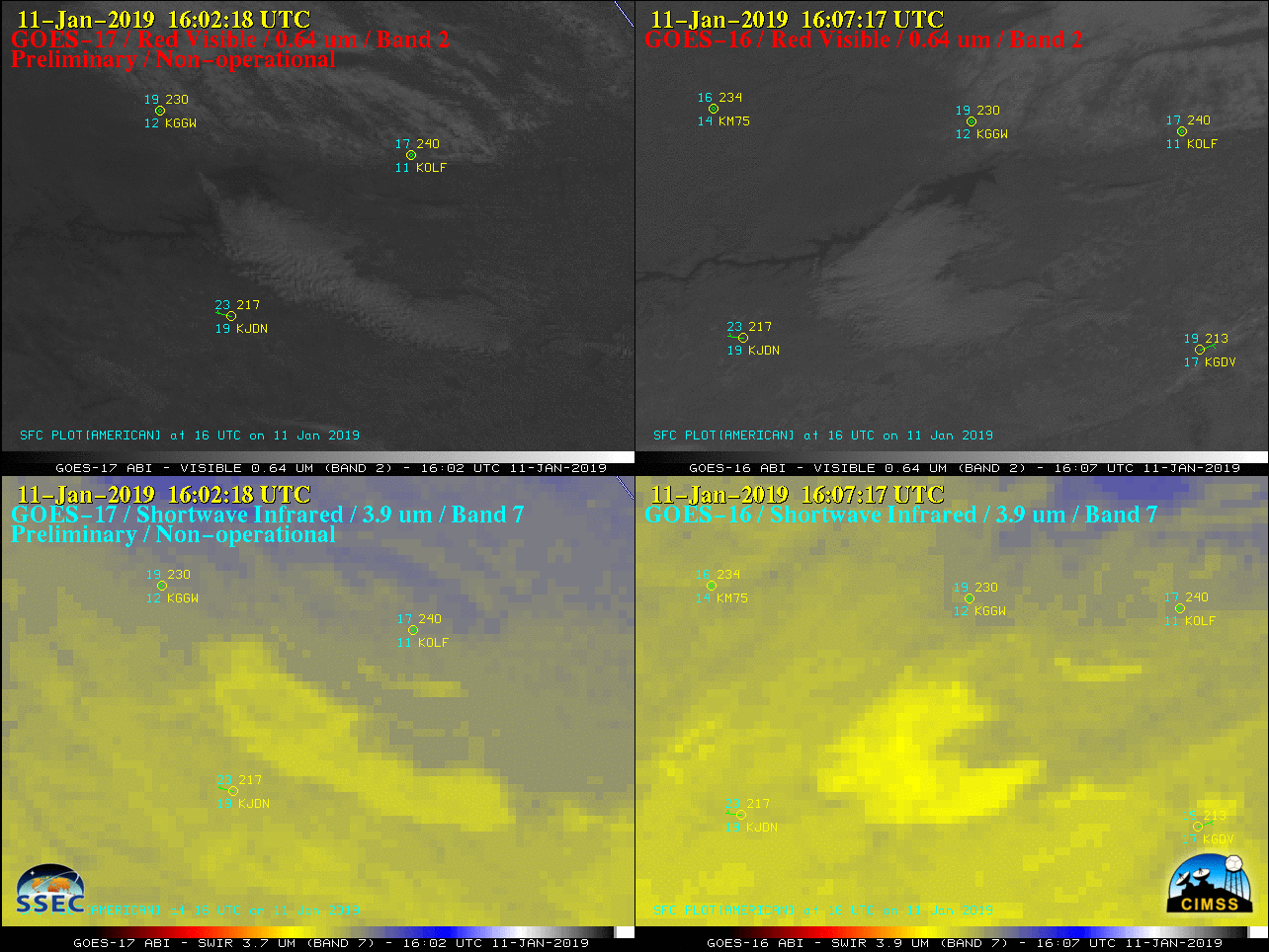 GOES-17 (left) and GOES-16 (right) 