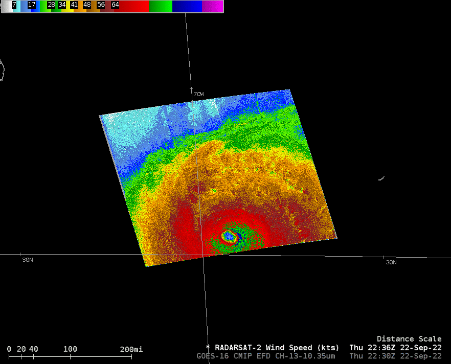 SAR Data Over Hurricane Fiona CIMSS Satellite Blog CIMSS
