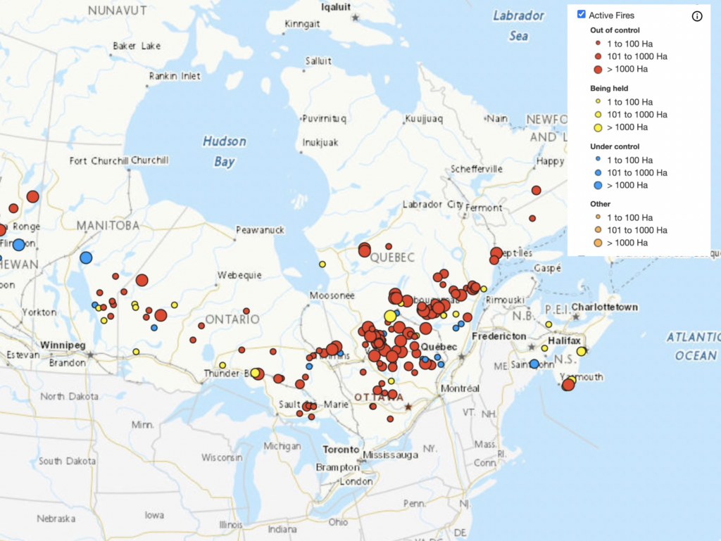 Clark Schneider Kabar: Canada Wildfires 2023 Map