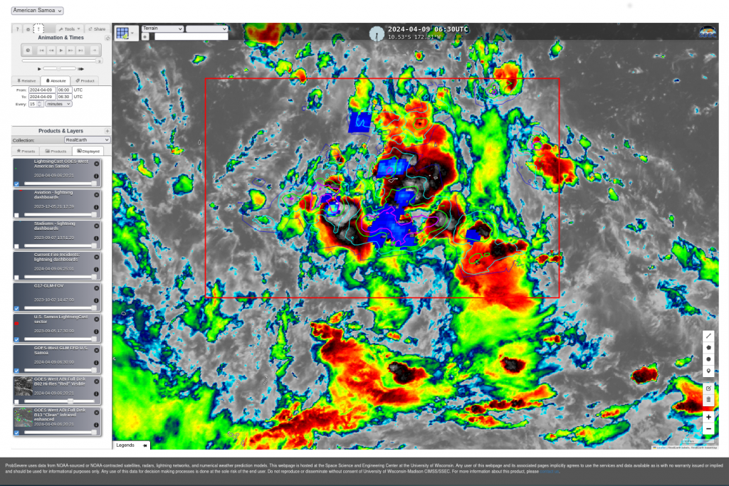 Wet Weather Over American Samoa — Cimss Satellite Blog, Cimss