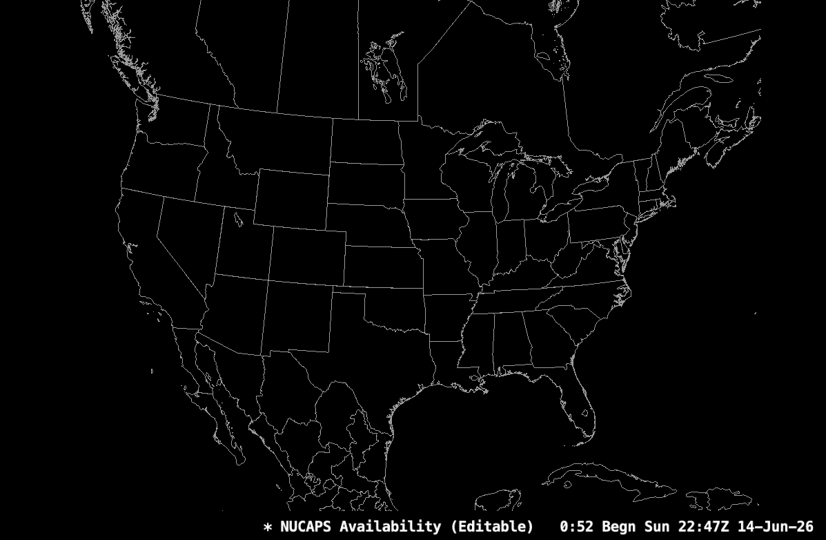 Animation of NUCAPS availability over North America on 15 June 2026.