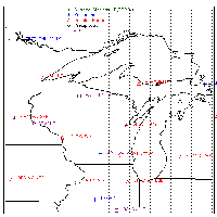Radiosonde and Doppler Radar Locations